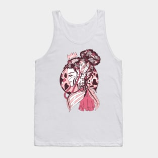 Pink and White Beauty Queen Tank Top